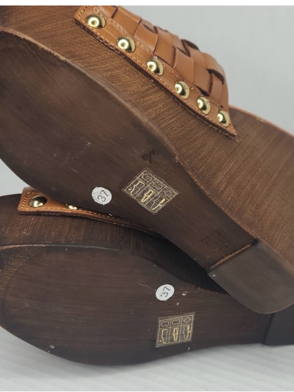 NWOB Free People Woven Leather Platform Sandals - Picture 5 of 5